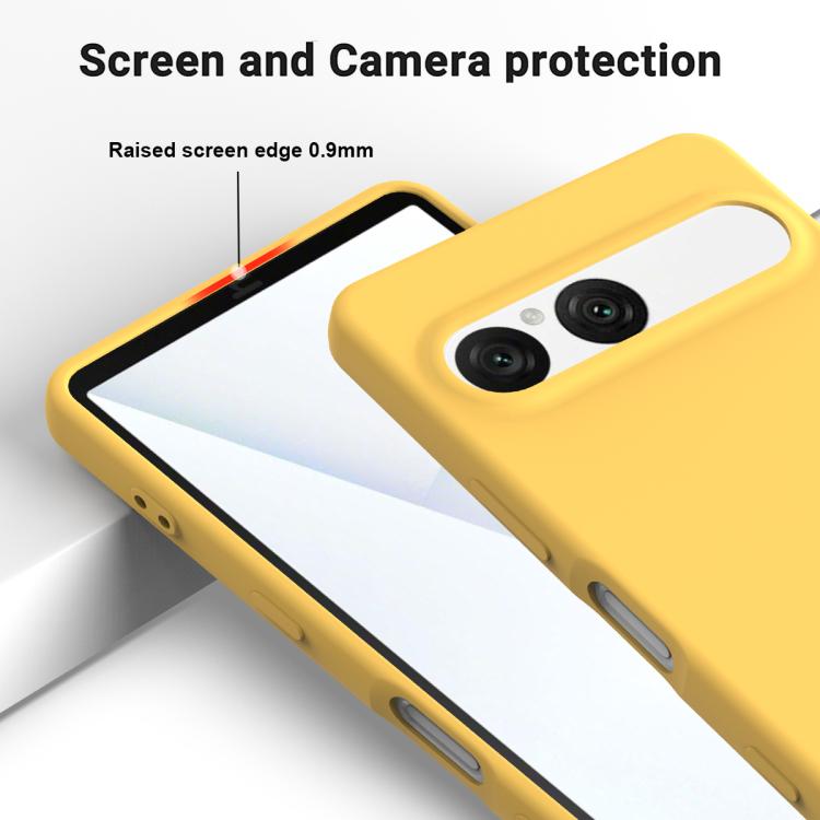 For Sony Xperia 10 VII Solid Color Liquid Silicone Dropproof Full Coverage Phone Case