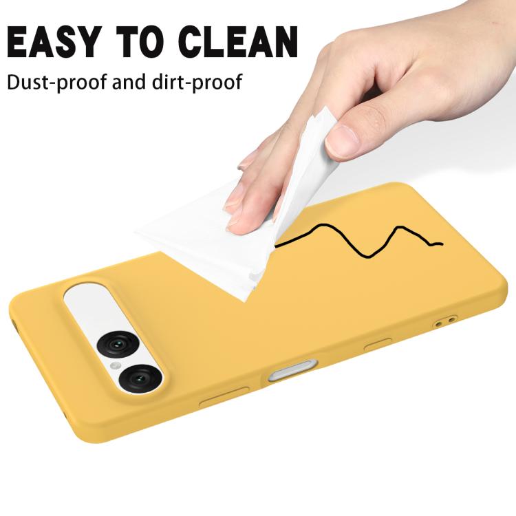 For Sony Xperia 10 VII Solid Color Liquid Silicone Dropproof Full Coverage Phone Case