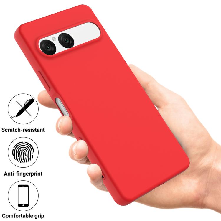 For Sony Xperia 10 VII Solid Color Liquid Silicone Dropproof Full Coverage Phone Case