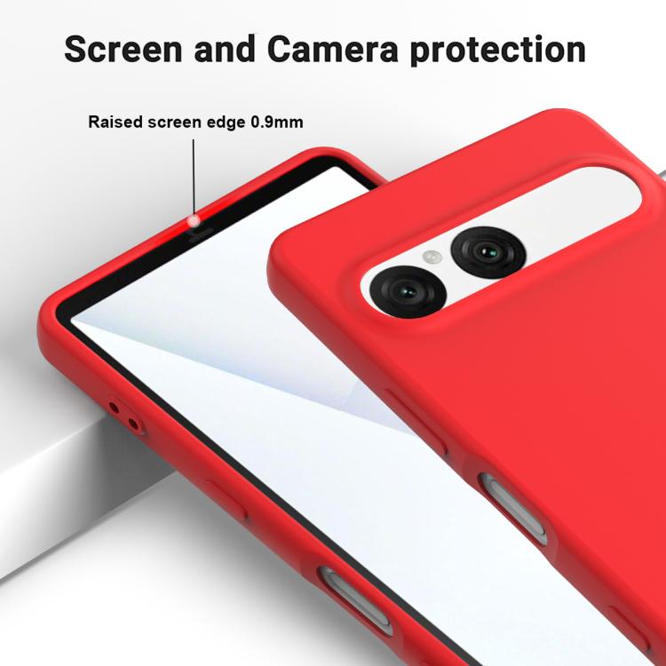For Sony Xperia 10 VII Solid Color Liquid Silicone Dropproof Full Coverage Phone Case