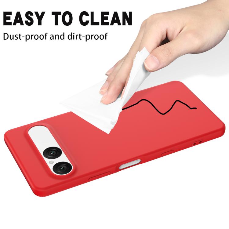 For Sony Xperia 10 VII Solid Color Liquid Silicone Dropproof Full Coverage Phone Case