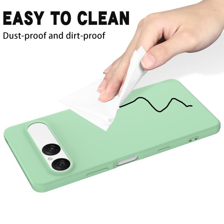 For Sony Xperia 10 VII Solid Color Liquid Silicone Dropproof Full Coverage Phone Case