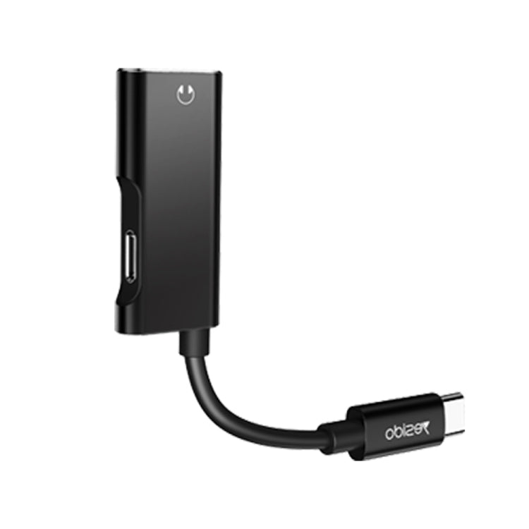 Yesido YAU23 Type-C to PD 60W Dual Type-C Charging & Audio Converter Adapter(Black)