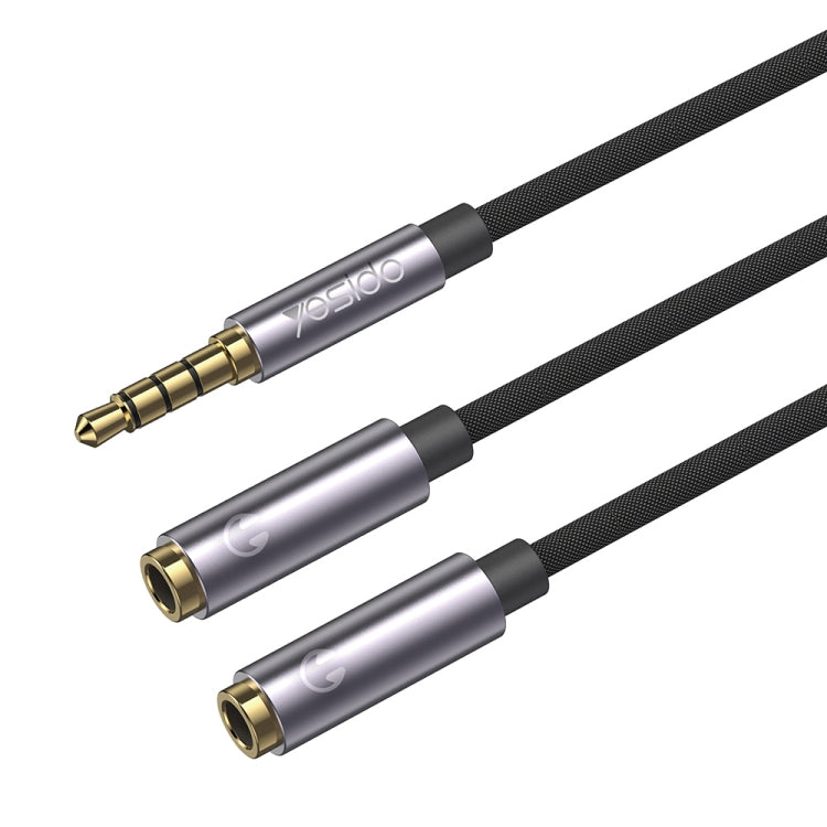 Yesido YAU27 3.5mm Male to Dual 3.5mm Female Audio Cable(Black)