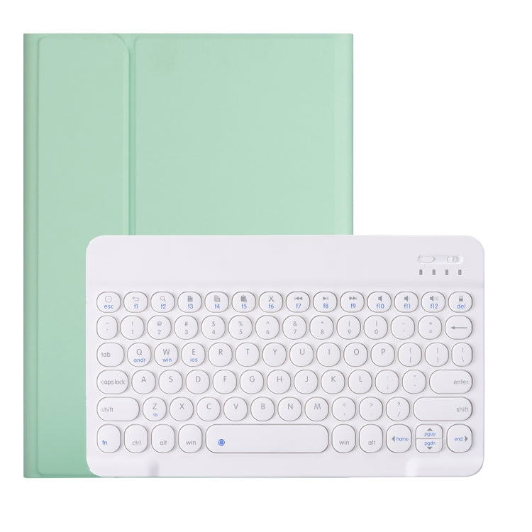 YM12 For iPad 10.2 2019 / Air 10.5 inch / Pro 10.5 inch Detachable Round Key Bluetooth Keyboard Tablet Case with Pen Slot(Green)