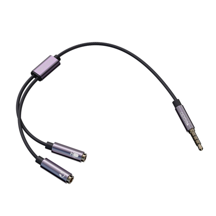 Yesido YAU28 3.5mm Male to Microphone + Audio 3.5mm Female Audio Cable(Black)
