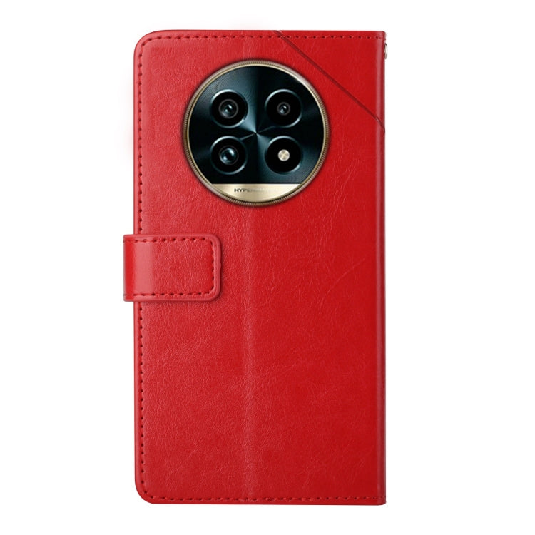 For Realme 13 Pro 5G / 13 Pro+ 5G HT01 Y-shaped Pattern Flip Leather Phone Case