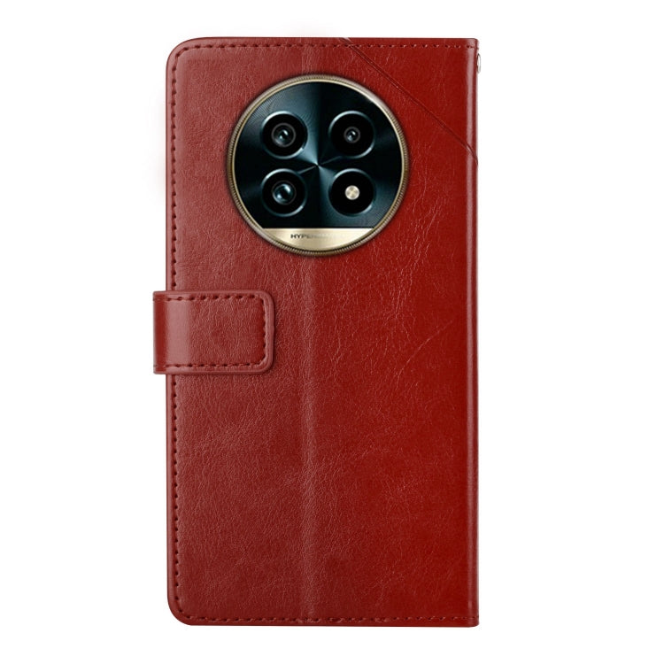 For Realme 13 Pro 5G / 13 Pro+ 5G HT01 Y-shaped Pattern Flip Leather Phone Case