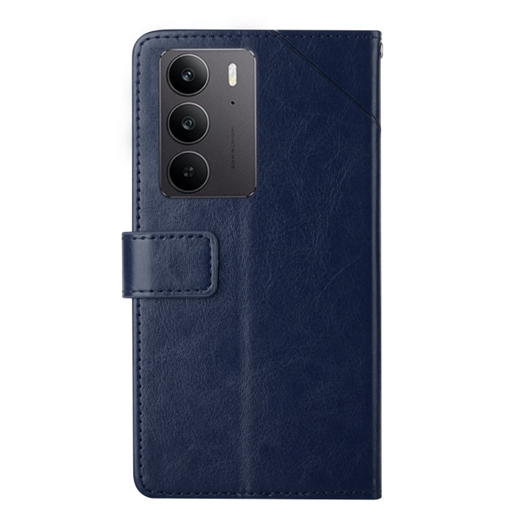 For Realme C75 4G HT01 Y-shaped Pattern Flip Leather Phone Case