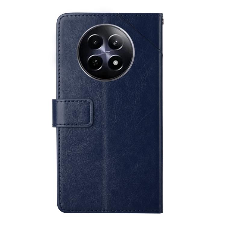 For Realme 13+ 5G Global HT01 Y-shaped Pattern Flip Leather Phone Case