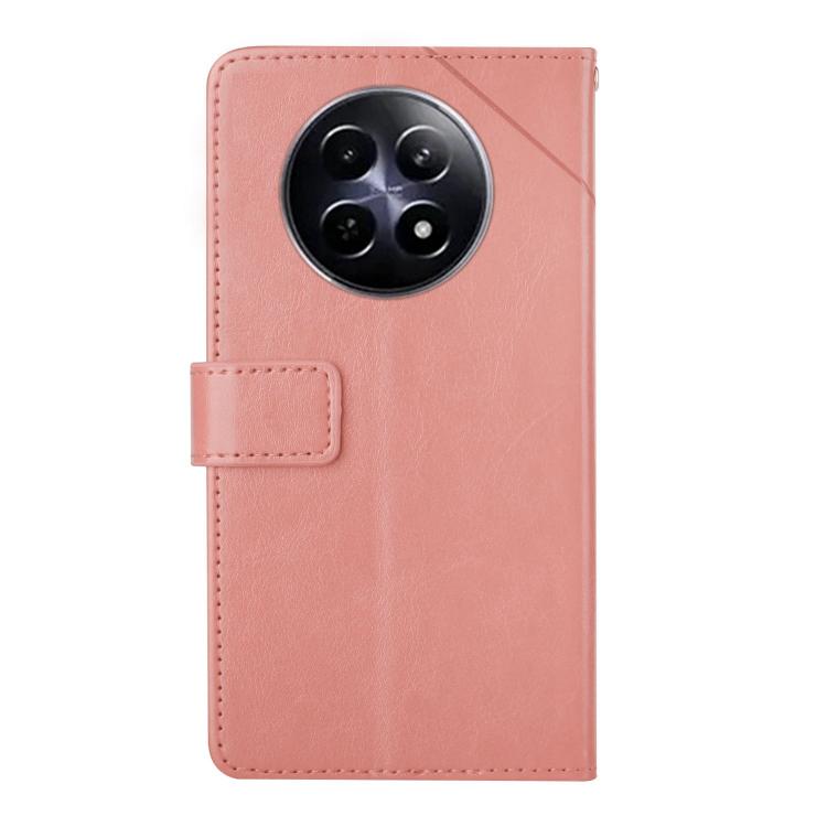 For Realme 13+ 5G Global HT01 Y-shaped Pattern Flip Leather Phone Case