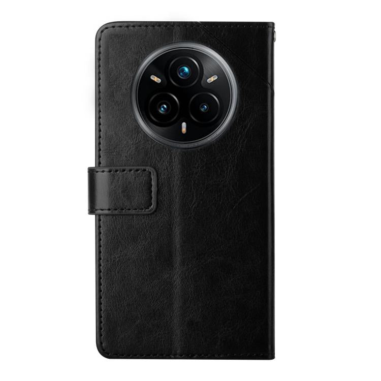For Realme 14 Pro+ 5G HT01 Y-shaped Pattern Flip Leather Phone Case