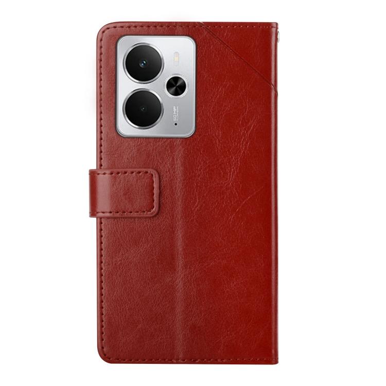 For Realme 14 5G Global / P3 5G Global HT01 Y-shaped Pattern Flip Leather Phone Case