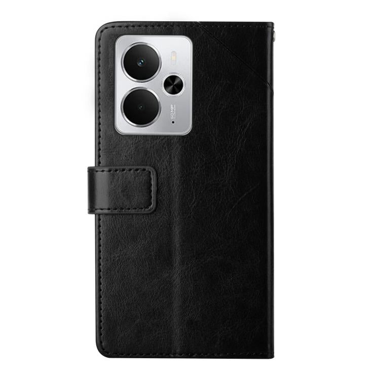 For Realme 14 5G Global / P3 5G Global HT01 Y-shaped Pattern Flip Leather Phone Case
