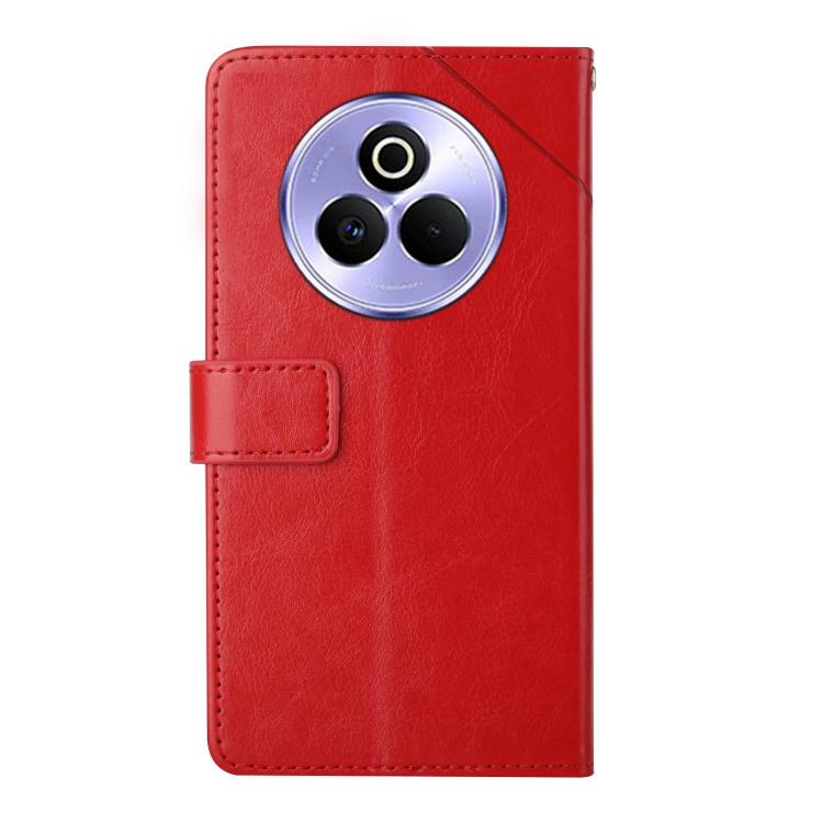 For Realme P3 Pro 5G Global HT01 Y-shaped Pattern Flip Leather Phone Case