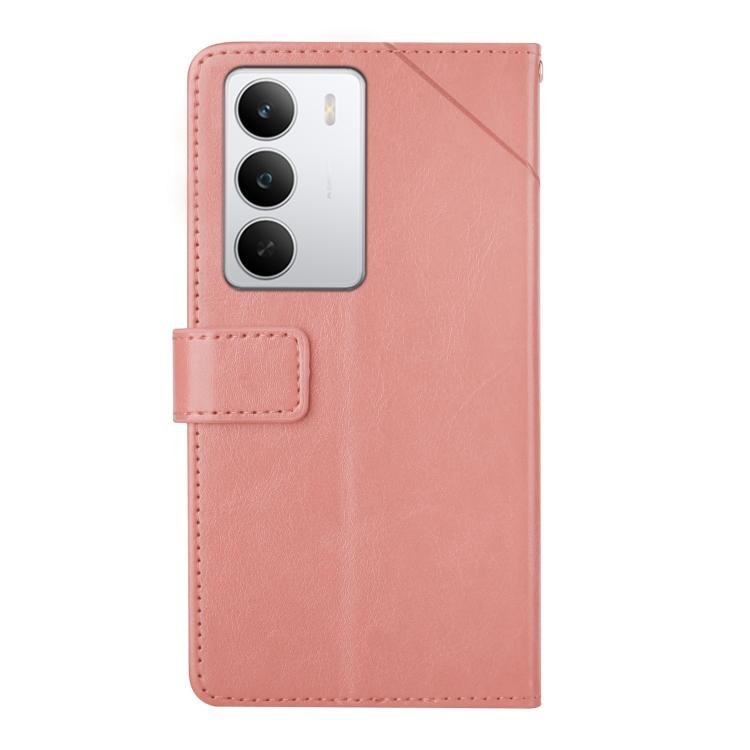 For Realme C71 4G HT01 Y-shaped Pattern Flip Leather Phone Case