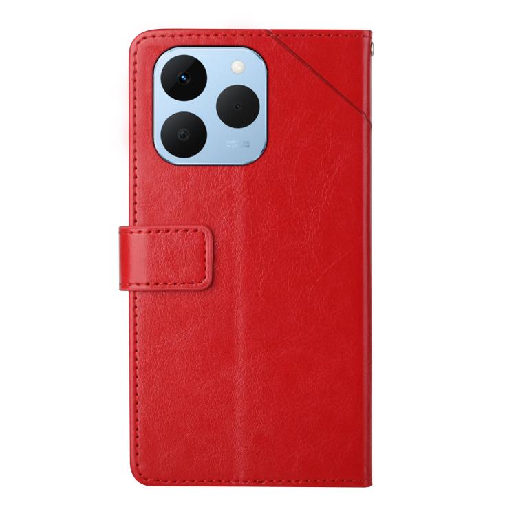 For Realme 15T 5G HT01 Y-shaped Pattern Flip Leather Phone Case