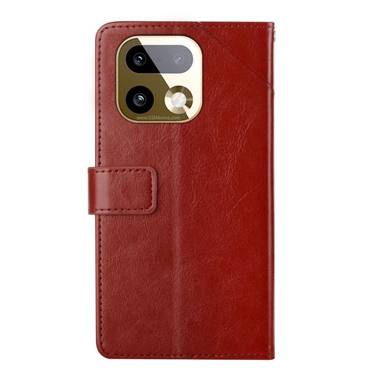 For Realme 16 Pro+ 5G HT01 Y-shaped Pattern Flip Leather Phone Case