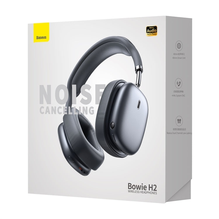 Baseus Bowie Series H2 Noise Reduction Bluetooth Earphone(Grey)