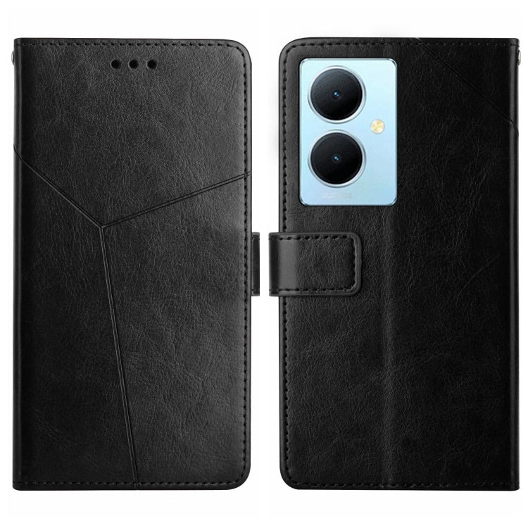 For vivo Y78+ HT01 Y-shaped Pattern Flip Leather Phone Case
