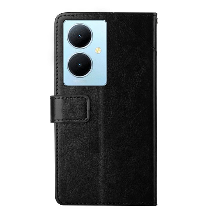 For vivo Y78+ HT01 Y-shaped Pattern Flip Leather Phone Case