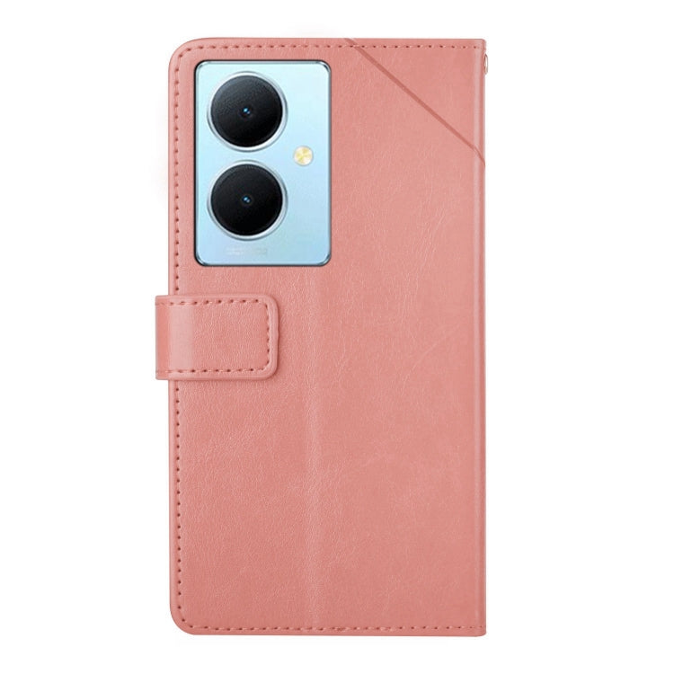 For vivo Y78+ HT01 Y-shaped Pattern Flip Leather Phone Case