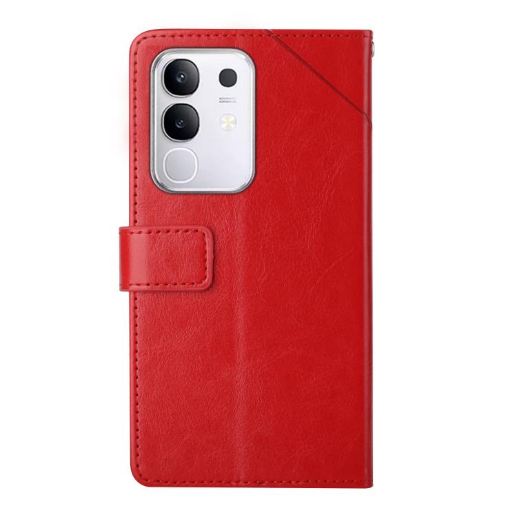 For vivo Y29 4G Global HT01 Y-shaped Pattern Flip Leather Phone Case