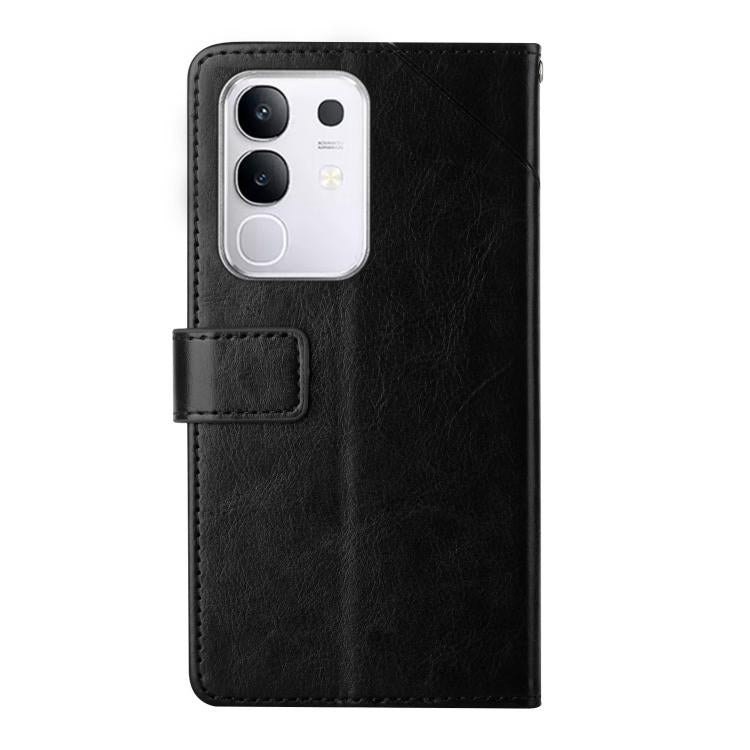 For vivo Y29 4G Global HT01 Y-shaped Pattern Flip Leather Phone Case