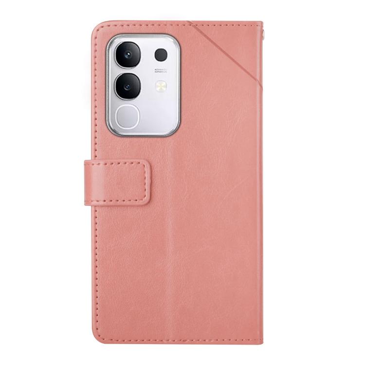 For vivo Y29 4G Global HT01 Y-shaped Pattern Flip Leather Phone Case