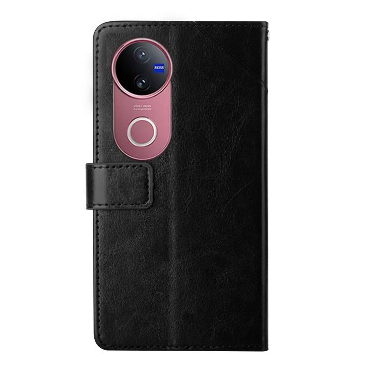 For vivo V50 5G Global HT01 Y-shaped Pattern Flip Leather Phone Case
