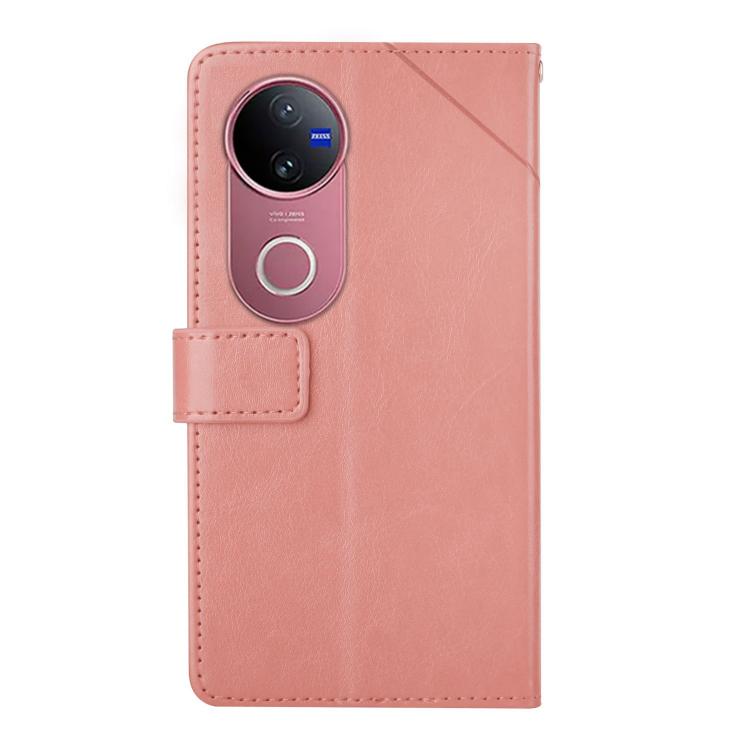 For vivo V50 5G Global HT01 Y-shaped Pattern Flip Leather Phone Case