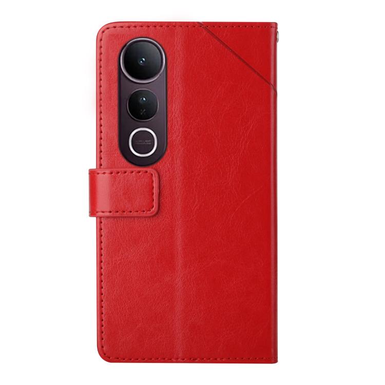 For vivo V50 Lite 5G HT01 Y-shaped Pattern Flip Leather Phone Case