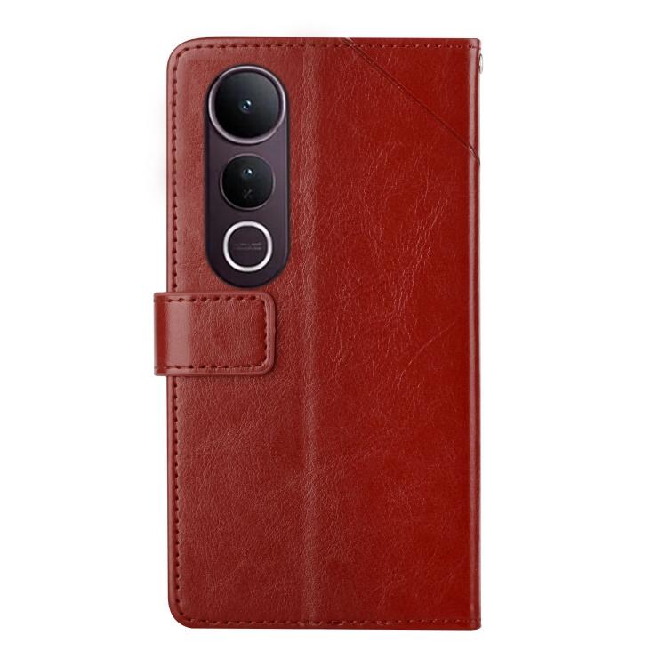 For vivo V50 Lite 5G HT01 Y-shaped Pattern Flip Leather Phone Case