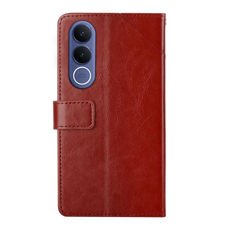 For vivo V70 FE 5G HT01 Y-shaped Pattern Flip Leather Phone Case