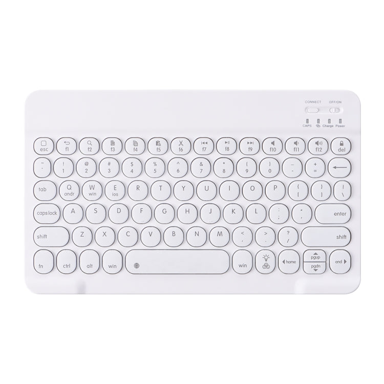 YM97D For iPad Pro 9.7 2018 & 2017 / Air 2 / Air Detachable Round Key Colorful Backlight Bluetooth Keyboard Tablet Case with Pen Slot(Pink)