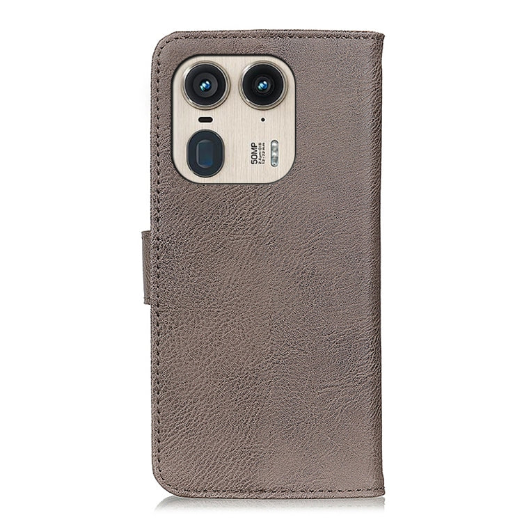 For Motorola Edge 50 Ultra KHAZNEH Cowhide Texture Flip Leather Phone Case