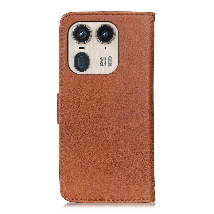 For Motorola Edge 50 Ultra KHAZNEH Cowhide Texture Flip Leather Phone Case
