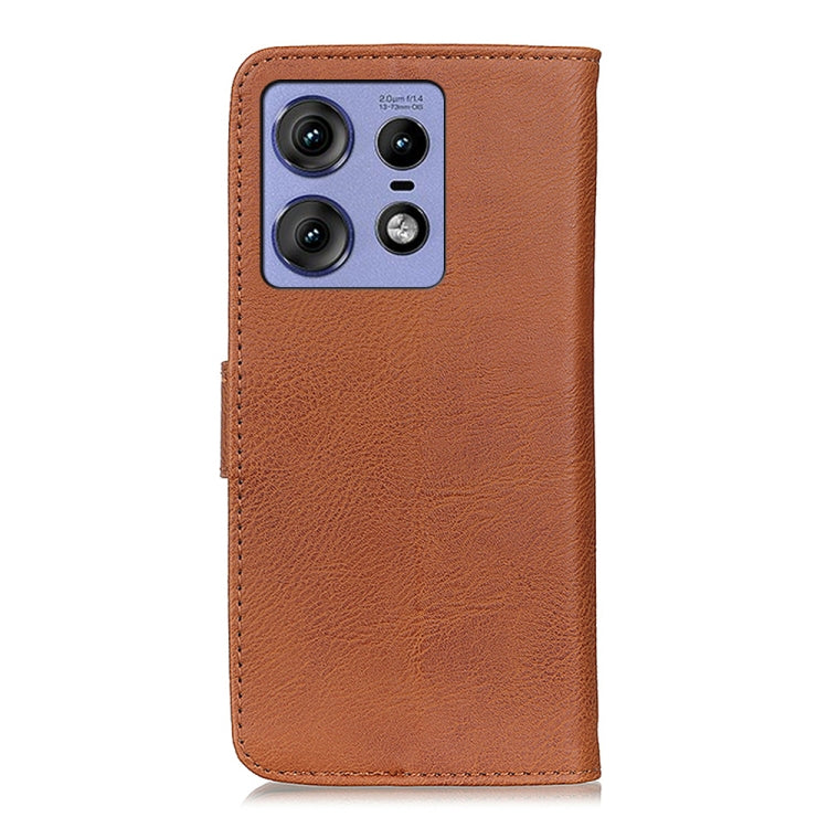 For Motorola Edge 50 Pro KHAZNEH Cowhide Texture Flip Leather Phone Case