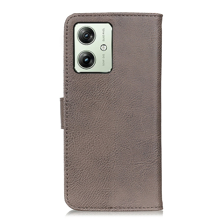 For Motorola Moto G64 5G KHAZNEH Cowhide Texture Flip Leather Phone Case
