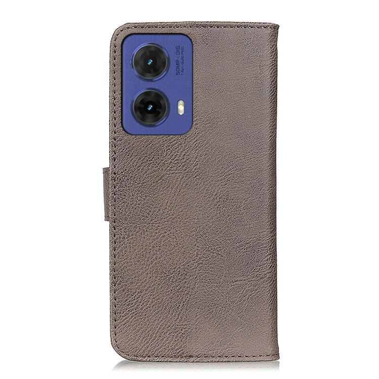 For Motorola Moto G85 KHAZNEH Cowhide Texture Flip Leather Phone Case