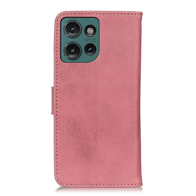 For Motorola Edge 50 KHAZNEH Cowhide Texture Flip Leather Phone Case