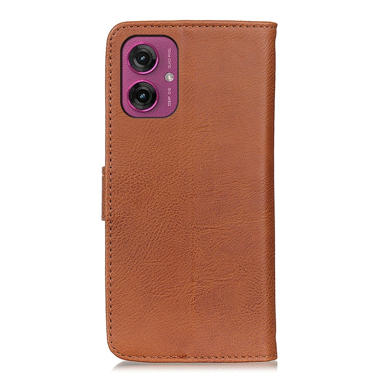 For Motorola Moto G55 5G KHAZNEH Cowhide Texture Flip Leather Phone Case