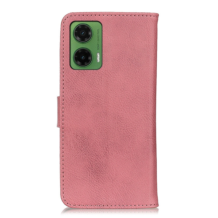 For Motorola Moto G35 5G KHAZNEH Cowhide Texture Flip Leather Phone Case