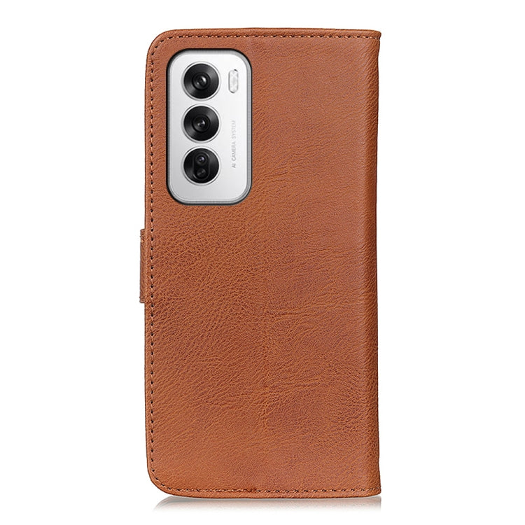 For OPPO Reno12 5G Global KHAZNEH Cowhide Texture Flip Leather Phone Case