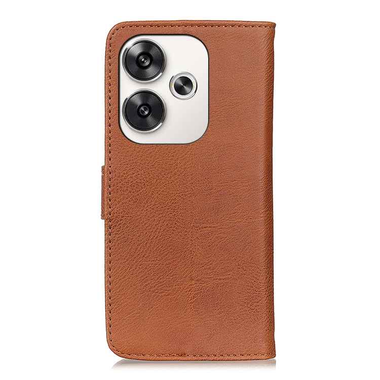 For Xiaomi Poco F6 / Redmi Turbo 3 KHAZNEH Cowhide Texture Flip Leather Phone Case