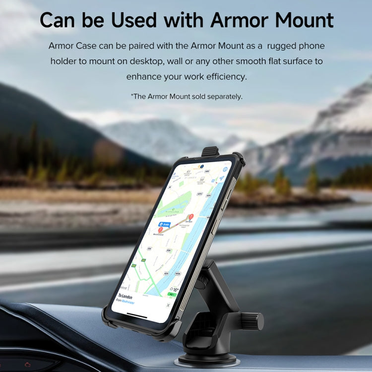 For Ulefone Armor 25T /  25T Pro Ulefone Back Clip Phone Case with Carabiner - Black