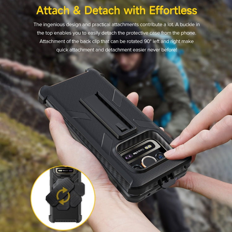 For Ulefone Armor 25T /  25T Pro Ulefone Back Clip Phone Case with Carabiner - Black