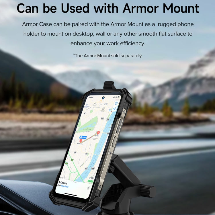 For Ulefone Armor 27 / 27 Pro / 27T / 27T Pro Ulefone Back Clip Phone Case with Carabiner - Black