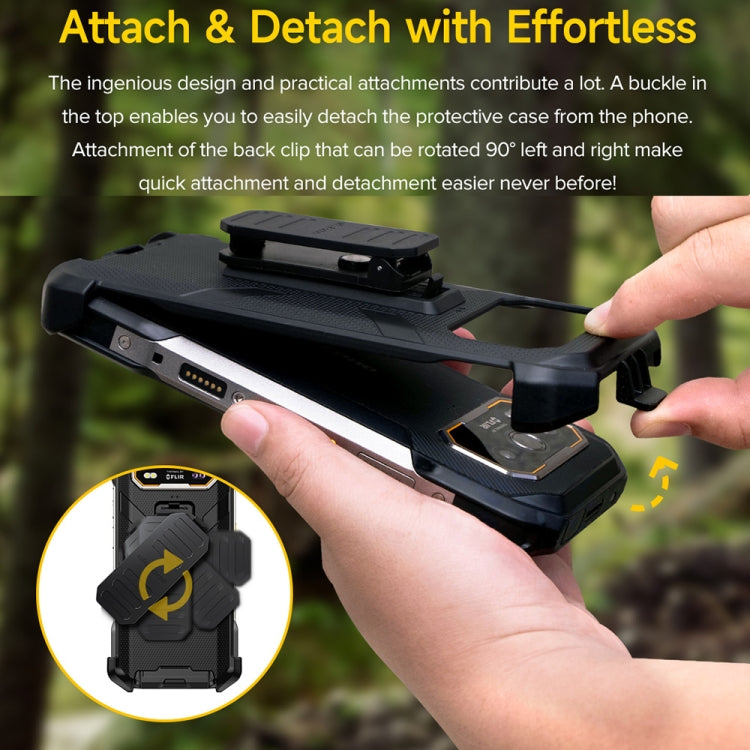For Ulefone Armor 27 / 27 Pro / 27T / 27T Pro Ulefone Back Clip Phone Case with Carabiner - Black