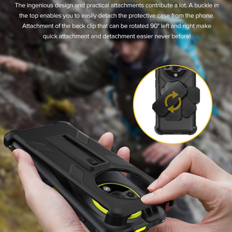 For Ulefone Armor X31 / X31 Pro Ulefone Back Clip Phone Case with Carabiner - Black